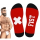 HANKY FIST SneakXX Calcetines Altos Rojo