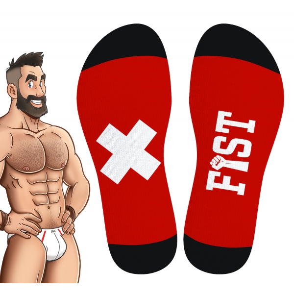 HANKY FIST SneakXX High Socks Red