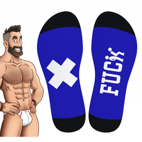 HANKY FUCK SneakXX Calcetines Altos Azul