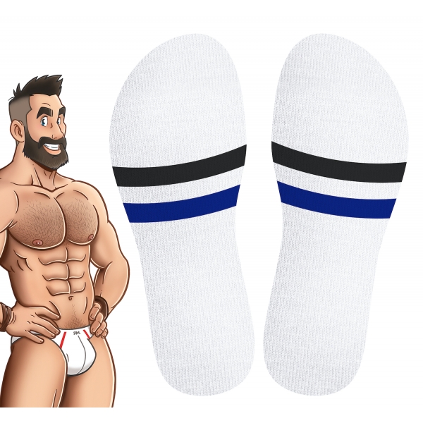 Chaussettes FUCK UNIVERSITY SneakXX Blanc-Bleu