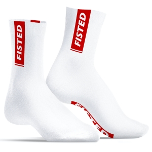 SneakXX Chaussettes STRIPE FISTED SneakXX Blanc-Rouge