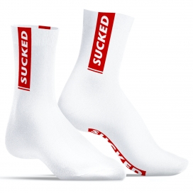 Chaussettes STRIPE SUCKED SneakXX Blanc-Rouge
