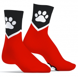 Paw Kinky Puppy Red Socks