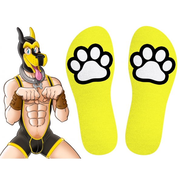 Calcetines amarillos Paw Kinky Puppy