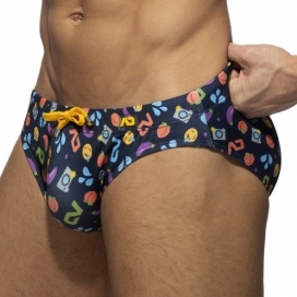 Emoji Swim Navy briefs