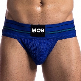 MOB Eroticwear Jockstrap Brede Riem Blauw