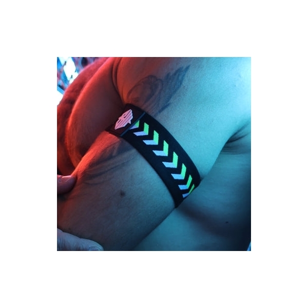 Transistor armbands Black-Green neon