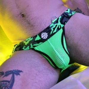 Breedwell Jockstrap Neo Camo Verde Neon