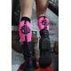 Calze alte Neo Camo nero-rosa neon