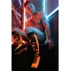 Neo Camo High Socks Black-Orange Neon