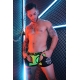 Boxer Bottomless Neo Camo Preto-Verde Neon