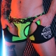 Boxer Bottomless Neo Camo Noir-Vert Neon