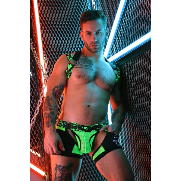 Neo camo 3 way harneSs Neon Green