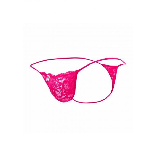 Tanga de renda Larmio cor-de-rosa