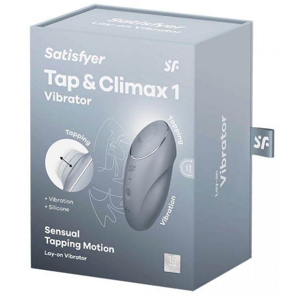 Estimulador de clítoris Tap & Climax 1 Gris claro