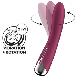 Satisfyer Point G Spinning Vibe 1 Vibrator - 11 x 3cm Himbeere
