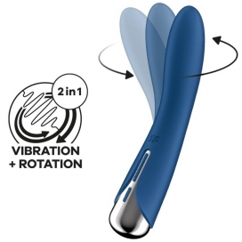 Satisfyer Stimulateur Spinning Vibe 1 - 11 x 3cm Bleu