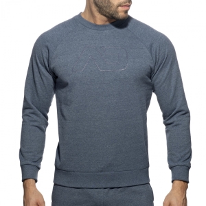 Addicted Recycled Cotton Sweater Navy blue