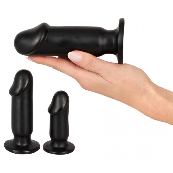 Conjunto de 3 Plugs Butt Anal Kit 13,5 x 4,5cm