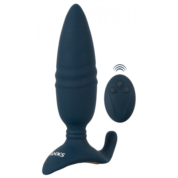 Plug vibrante Butt Thrust 14,5 x 4 cm blu