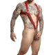 Crossback Elastic Harness and Cockring Dngeon Red