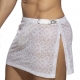 Flowery Lace Men's Skirt White