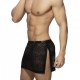 Men's Flowery Lace Skirt Black