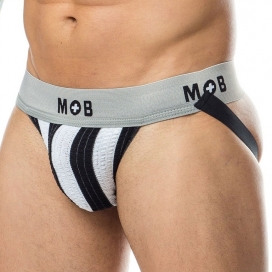 MOB Eroticwear Mob Classic Jockstrap Wit-Zwart