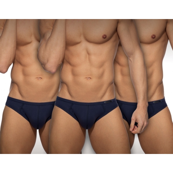 Pack 3 Basic Briefs Navy Blue