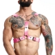 Dngeon Y Cross Chain Harness Pink