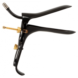 Fetish Collection Speculum anale in metallo Beccuccio 10 cm - Altezza 6,5 - 8 cm Nero