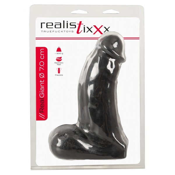 Dildo per cazzi giganti 18 x 7 cm nero