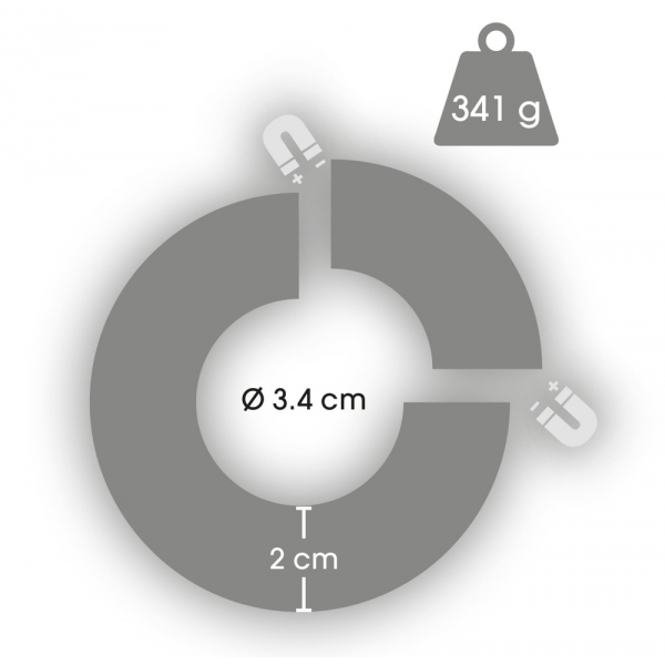 Ballstretcher magnetisch Stretcheo 34 mm - Höhe 2 cm - Gewicht 325g