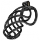 Lock Cobra Cyclone Spiral Chastity Cage BLACK BENT XXL