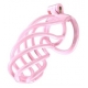 Lock Cobra Cyclone Spiral Chastity Cage PINK BENT XXL