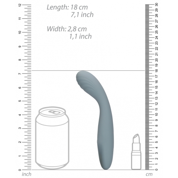 Vibrierender Stimulator Vibe Spot 17 cm Grau