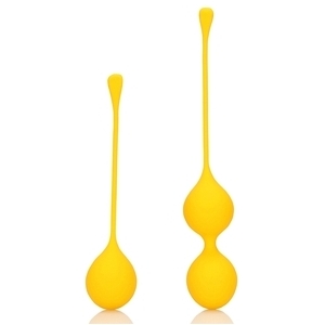  Loveline Silicone Kegel Balls Training Yellow