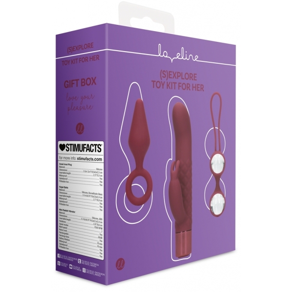 Darkcherry Sextoy-Set für Sie 3 Accessoires