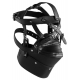 Head Harness with Zip-up Mouth and Lock - Black