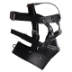 Head Harness with Zip-up Mouth and Lock - Black