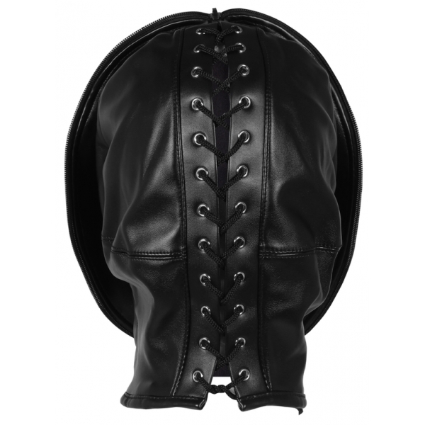 Zwarte Zip-Up Bondage Hood