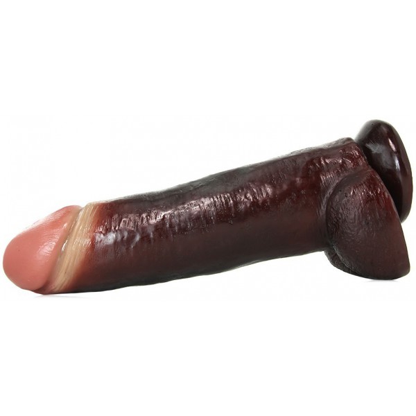 Dildo XXL Galo Preto Realista 25 x 7 cm