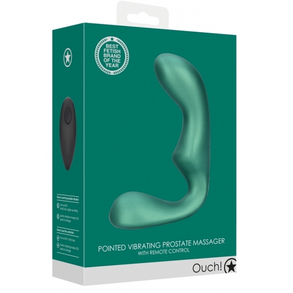 Pointed Prostate Stimulator 11.5 x 3.5 cm Metallic green