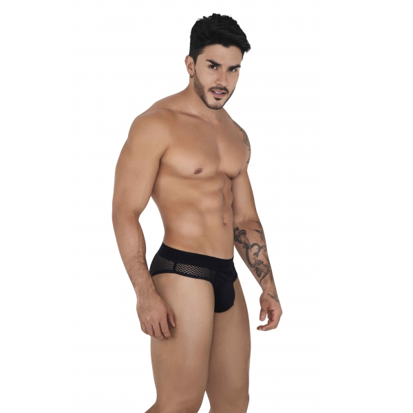 Swirl Fishnet Brief Black