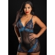 Royal Blue Floral Babydoll