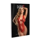 Bodysuit de renda com abertura de malha Passion Red