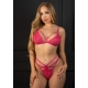 Strappy lace bra set Pink