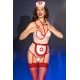 Sexy Krankenschwester-Outfit 4-teilig Rot