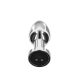 Vibrating Metal Buttplug M Silver