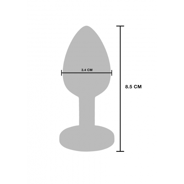 Vibrating Metal Buttplug M Silver